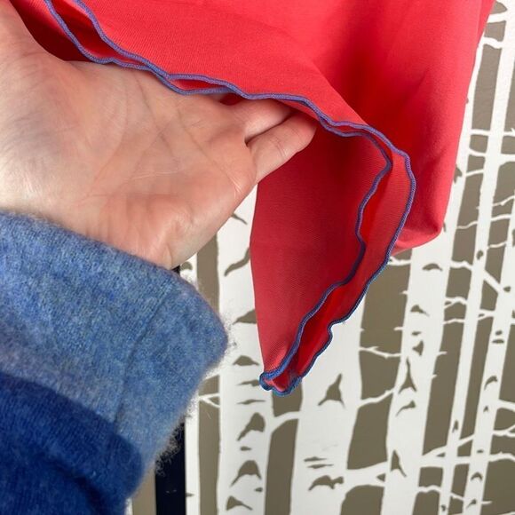 Y2K NEW Guess Blaze Orange Mesh Skirt Swim Coverup sz L - Picture 5 of 7